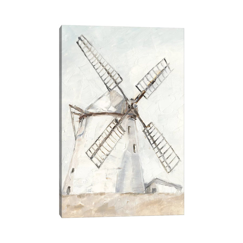 «European Windmill II» par Ethan Harper - reproduction d'art, Pas de tapis, Toile tendue, H 48 po x l 32 po x P 1,5 po