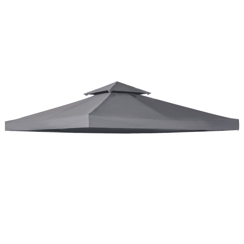 Auvent de remplacement pour abri de jardin gris foncé 9,8 pi x 9,8 pi, 2, protégé, extérieur 2 auvent, gris, protégé à l'extérieur