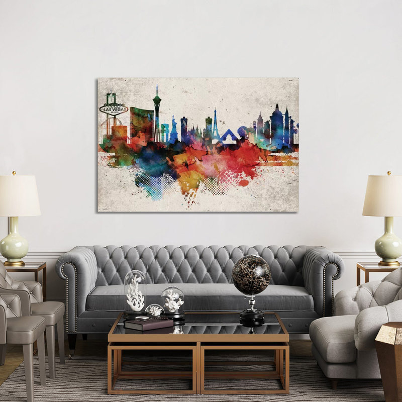 «Las Vegas Abstract», reproduction d'impression, Aucun mat, Toile tendue, H 40 po x l 60 po x 1,5 po