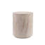 Grande table basse cylindrique d'appoint, table basse ronde en faux travertin MgO, table décorative intérieure et extérieure pour la cour intérieure, diamètre 15,94 po x H 18,31 po