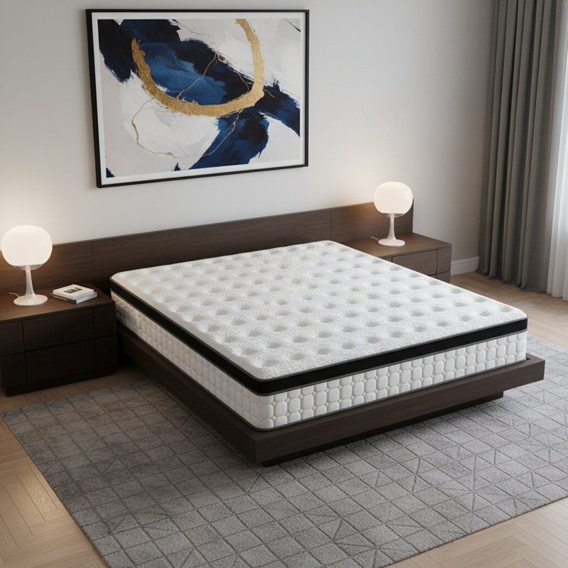 12" Hybrid Pocket Coil Gel Memory Foam Full Double Mattress, Full / Double