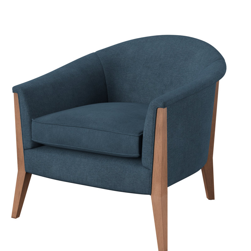 Fauteuil demi-tonneau en velours 29,5 po Malpass