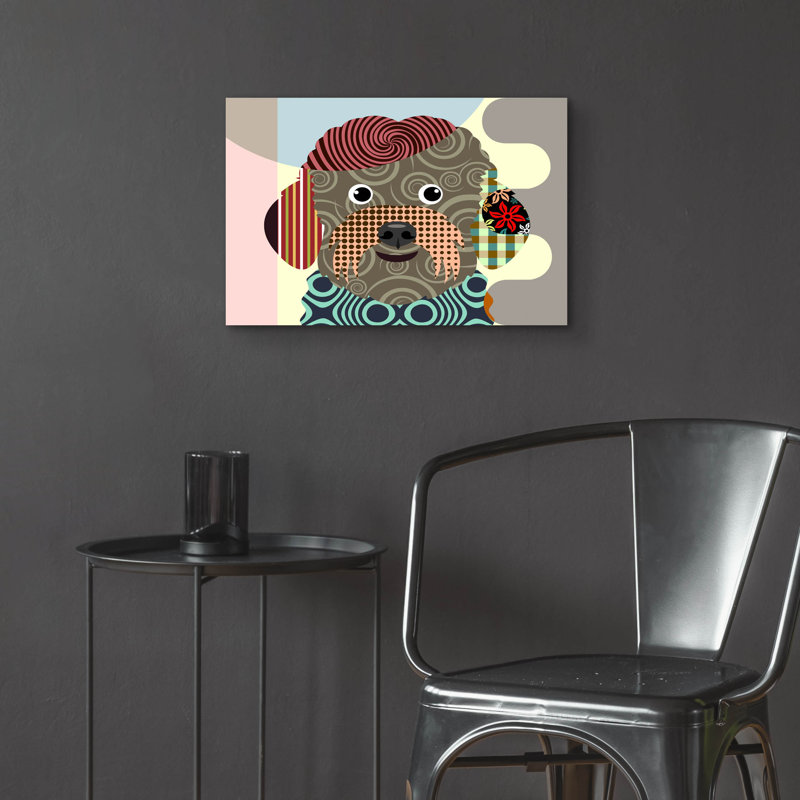 "Bichon frisé" par Lanre Adefioyue, H 16 po x l 24 po x P 0,2 po