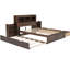 Lit pleine grandeur avec 2 tiroirs, lit gigogne simple, tiroirs de finition et tablettes coulissantes - construction en bois