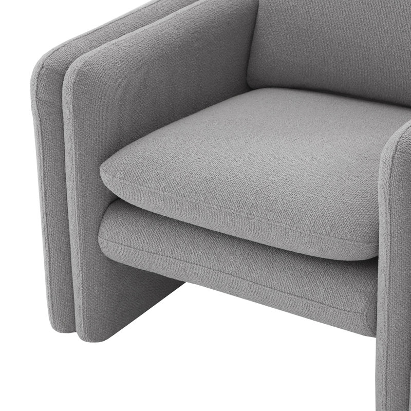Fauteuil Arey, 100% polyester gris