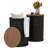 HOMCOM Nesting Storage Ottomans Set Of 2 With Lids, Hidden Space