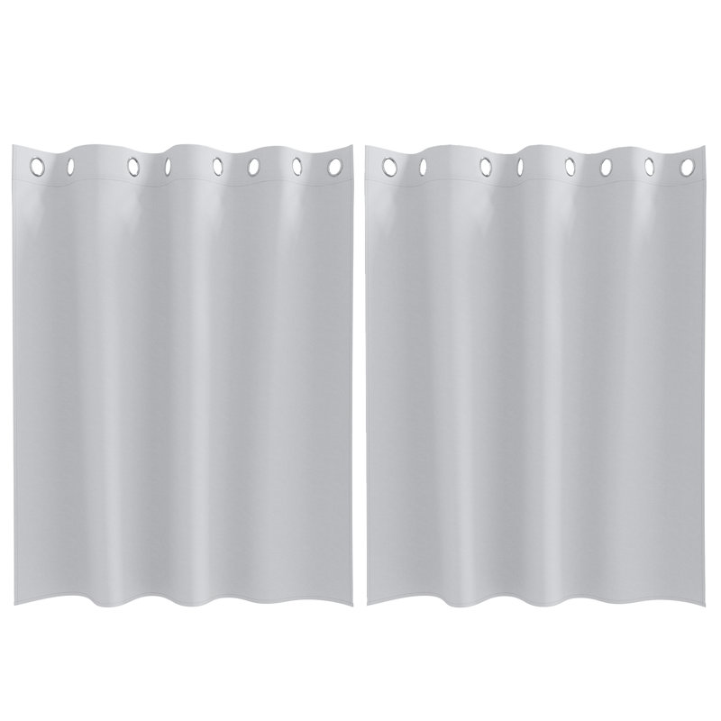 Tacorian Curtain Pair, Pale Grey, 140cm Width x 140cm Drop