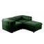 Eliezer 2-Seater Chenille Sectional Sofa with Ottoman-1477551619