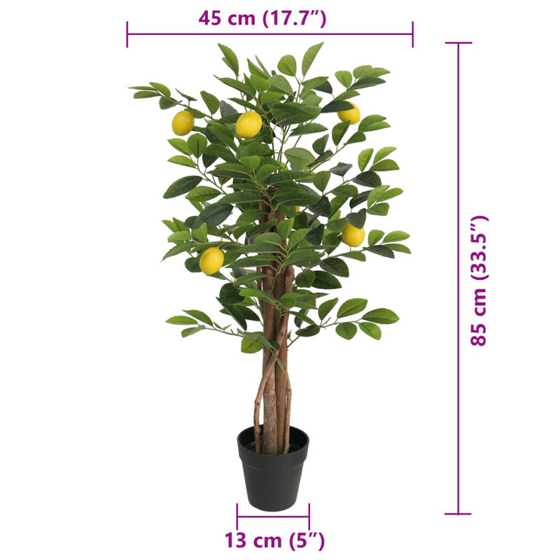  Citronnier artificiel vert et jaune