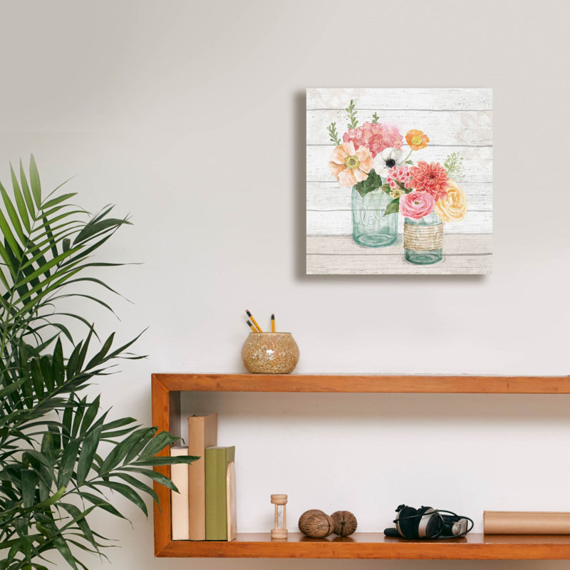 "Epic Graffiti" Pastel Flower Market 13 "par Mary Urban, art mural sur toile, H 12 po x l 12 po x P 0,75 po