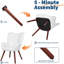 Chaises de salle à manger avec siège rembourré et pieds en bois pour la cuisine et la salle à manger-1406735889-1406735890