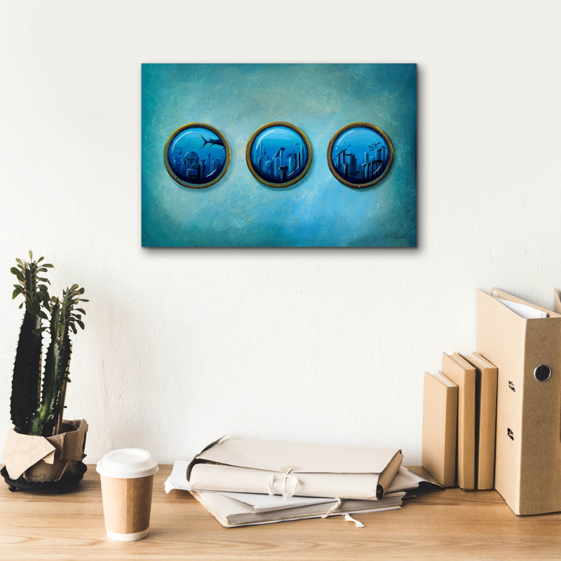 Ebern Designs «Gateway to Antiquity» par Cindy Thornton, art mural sur toile, H 12 po x l 18 po x P 0,75 po