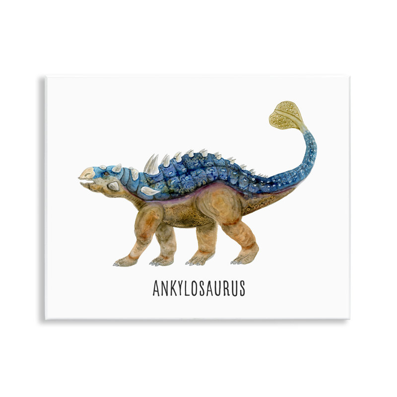  Ankylosaure, dinosaure apprenant, art mural par Brett Blumenthal