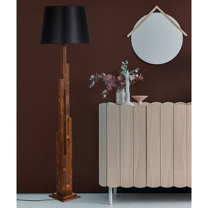 Terrey 165cm Brown Novelty Floor Lamp, Black