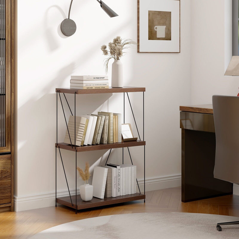Aiyden 85cm H x 60cm W Metal Etagere Bookcase