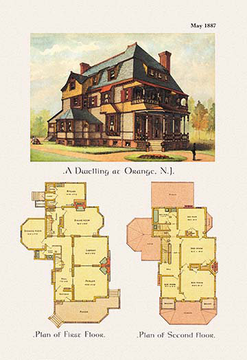 «A Dwelling at Orange, New Jersey», impression
