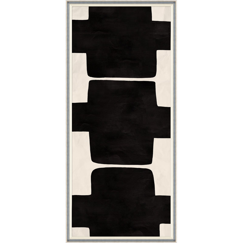 Black and White Abstract 3 II (Var. 2) Framed Print