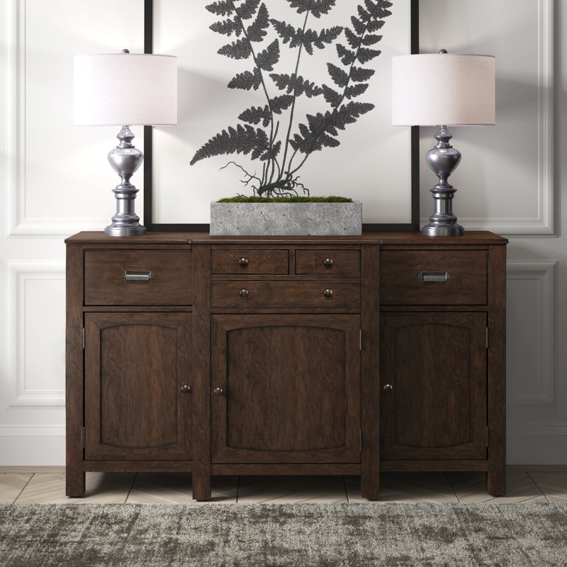 Ashtin 62-inch Solid Wood Server in Muscavadi Brown