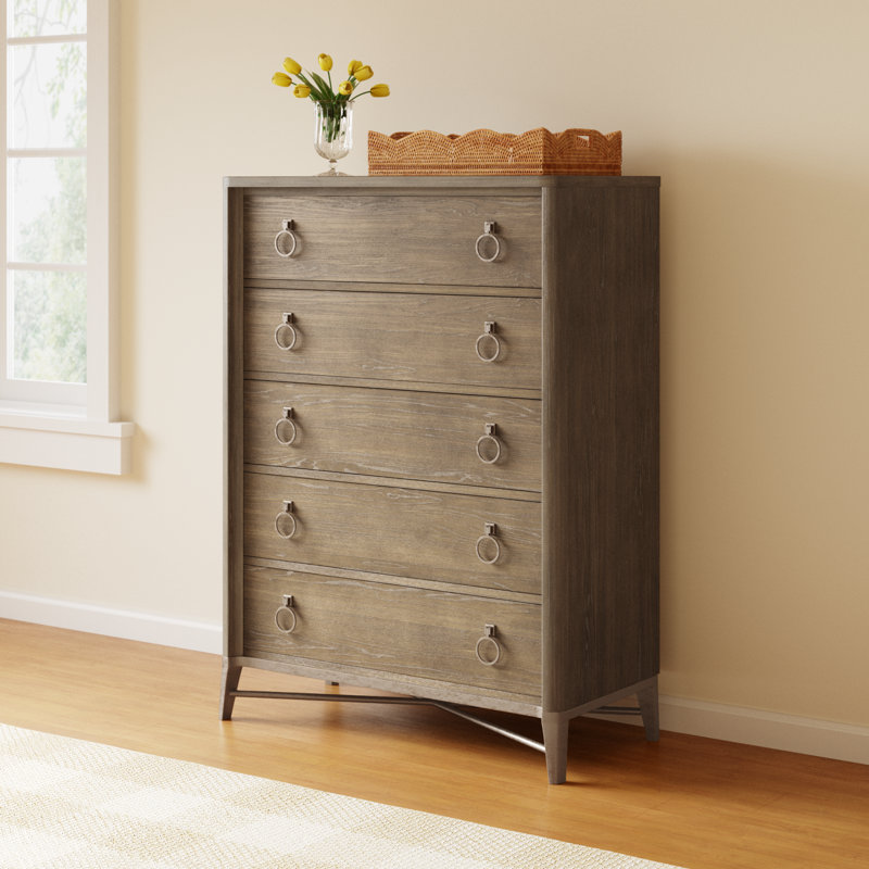Regan 40'' W 5 - Drawer Dresser, Natural