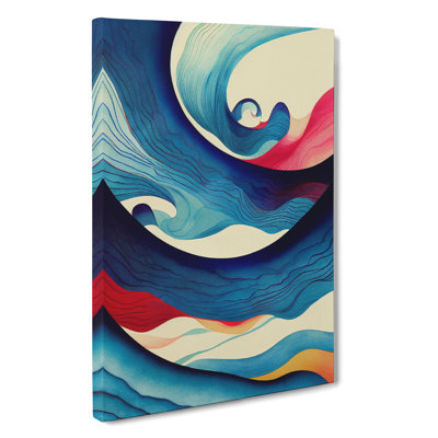 Painted Ocean Wave No.1 Abstract - Wall Art