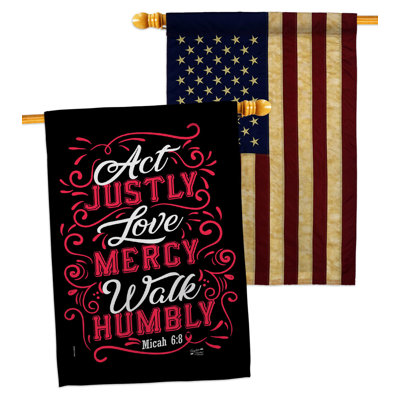 Drapeau de maison en polyester à 2 côtés 40 x 28 po