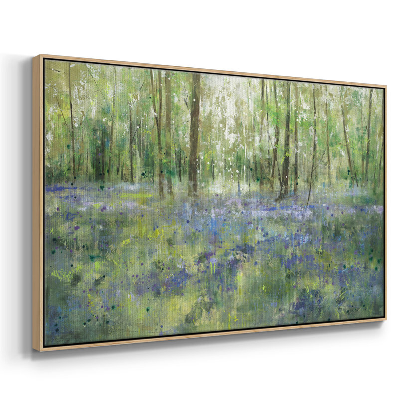 Imprimé LAVENDER HILL, Toile avec cadre en bois naturel, H 25 po x l 17 po x P 2 po