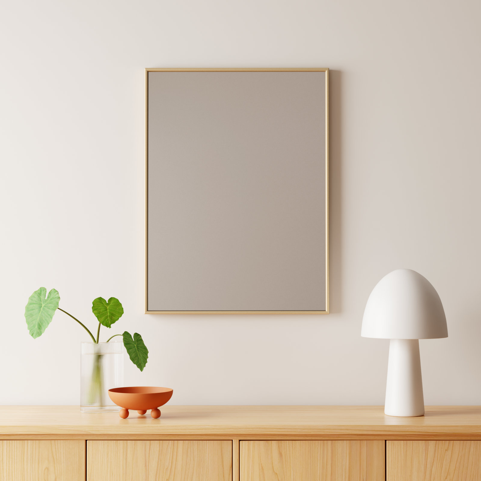 Sabine 36" Accent Mirror, 32" x 24", Brass