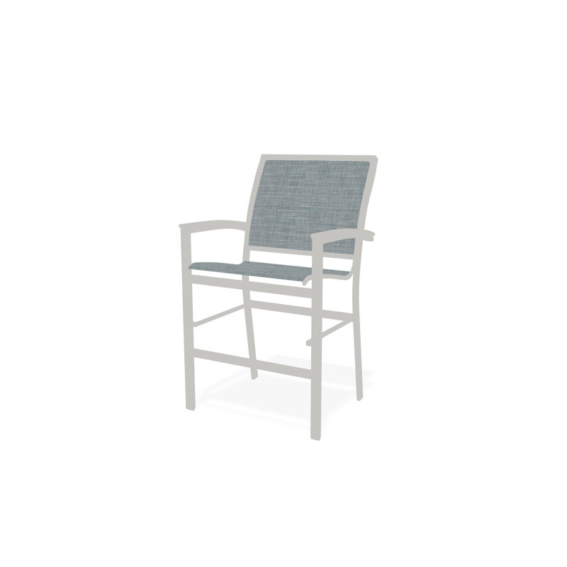 Chaise de café empilable en aluminium Bazza, Neige, Breloque