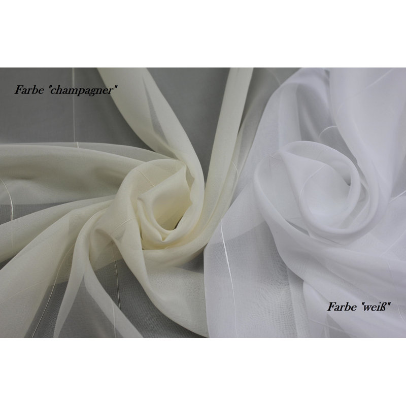 Kituku Semi Sheer Gardine Single Panel, Champagne, Width 450 x Drop 120 cm