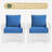 8-pcs Patio Individual Chair Cushion Covers – 4" Thick Water-repellent Replacements For 4-seat Sectional Sofa-440291437