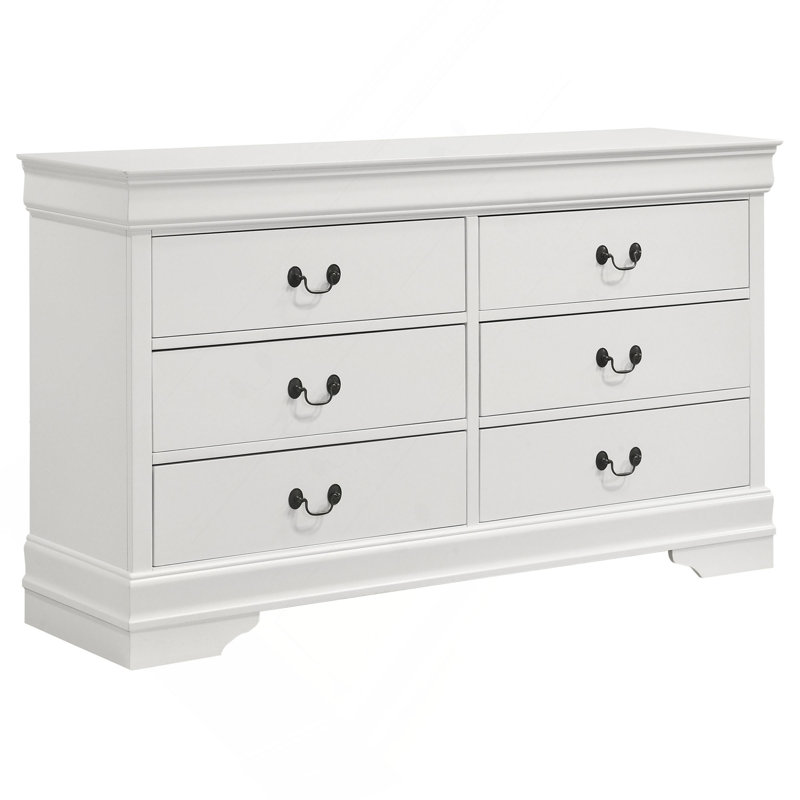 Commode 6 tiroirs, Blanc