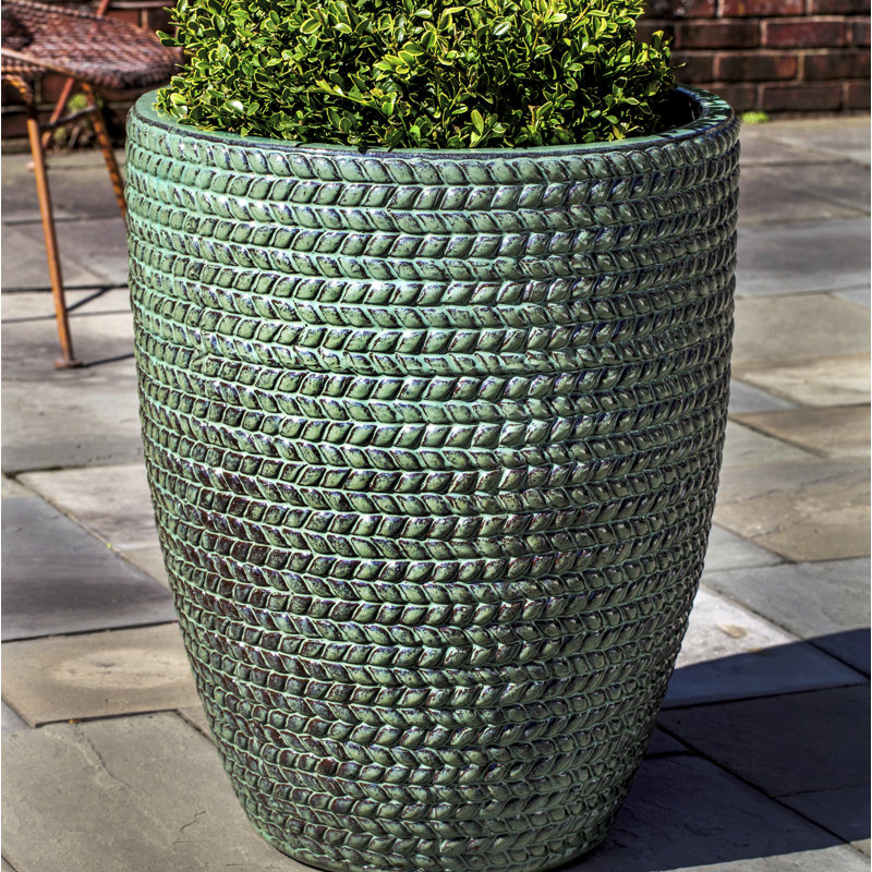 Sisal Handmade Planter, Seafoam Green
