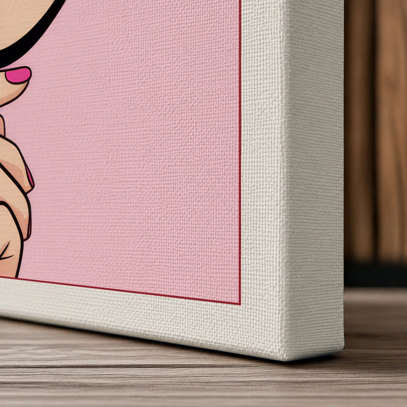 Lollipop Romance Modern - Wrapped Canvas, 24x16 - 61.0 x 40.6 cm, Cream Border