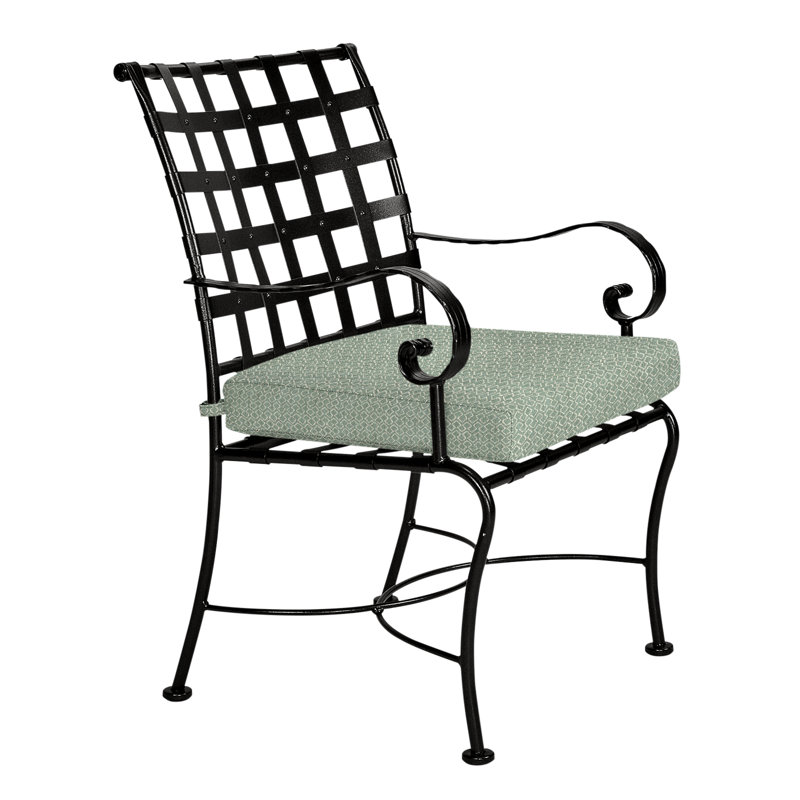 Classico Outdoor Dining Armchair, Carbon Black, Cast Lagoon