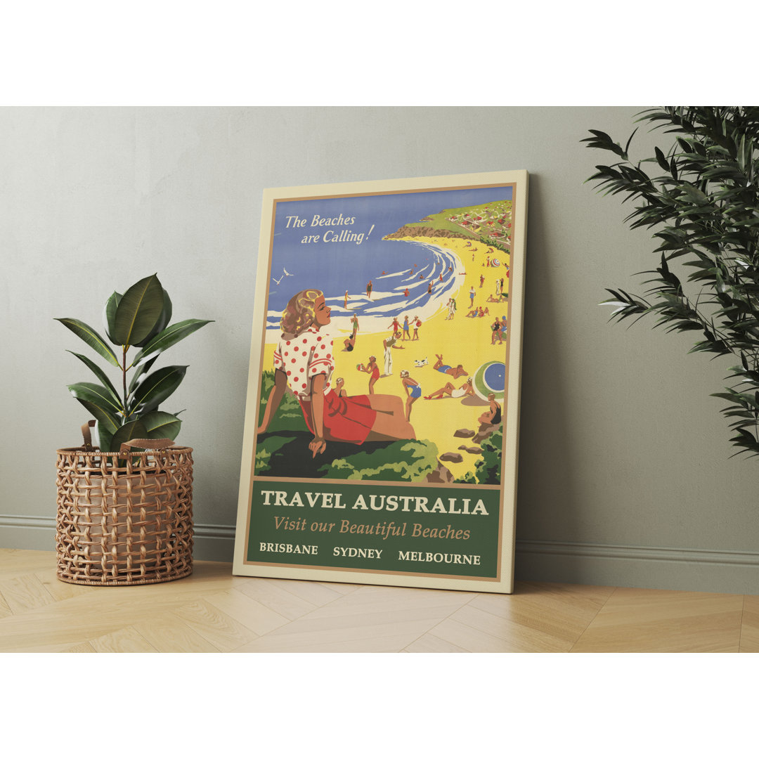 Vintage Poster - Australien Beautiful Beaches