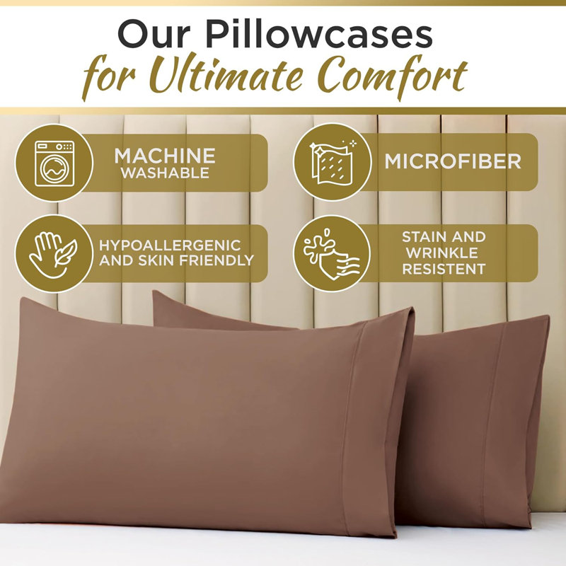 100% Microfiber Double Brushed Sheet Set - Extra-Soft & Wrinkle-Free - 15" Deep Pockets - Ideal for Dorms, Hospitals & Split Beds - 3 PC Set
