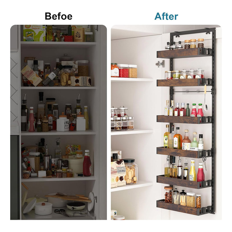 Bittany Drill / Screw Spice Rack with Adjustable Racks