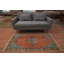 Tapis traditionnel orange en laine à motif floral 3 x 5