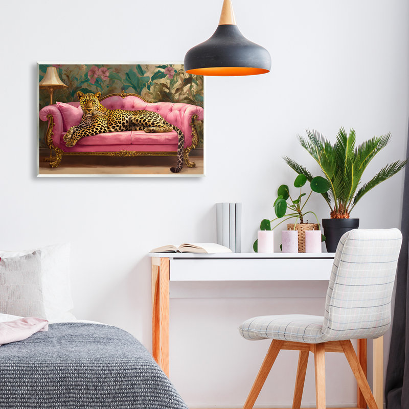 Plaque murale léopard exotique, design par Tina LeCour, H 13 po x l 19 po