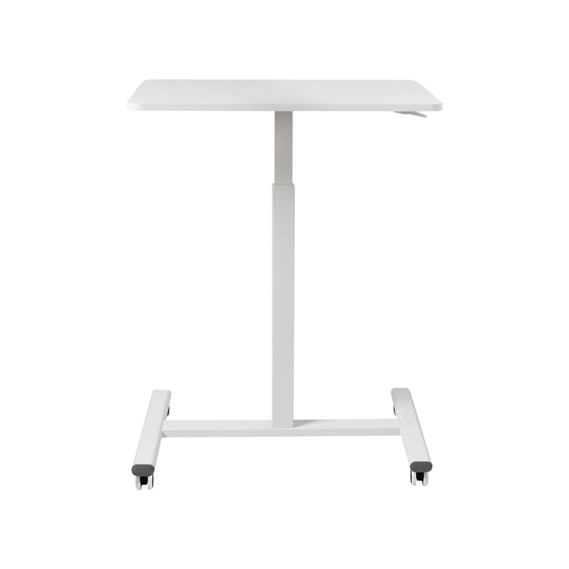 Adjustable Metal Base Standing Desk, White