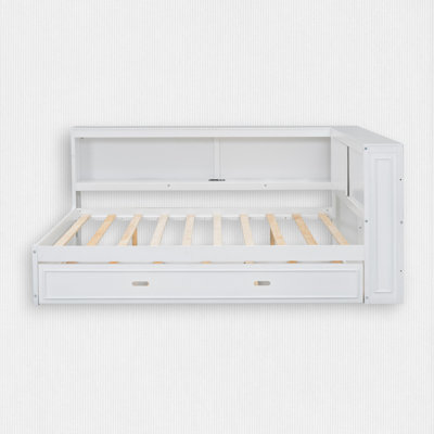 Wooden Storage Daybed With Trundle