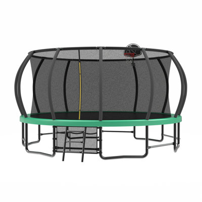 15FT Trampoline with Basketball Hoop
