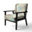 Adrees - Blue Geometric Water - Fauteuil rembourré d'appoint moderne