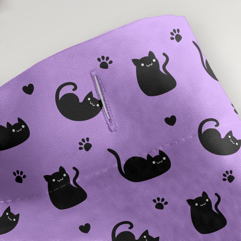 Rideau simple pour chat, Mauve