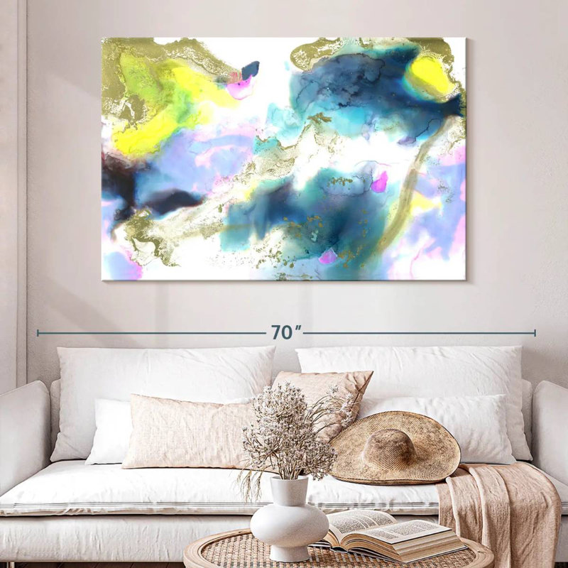 Nuage de tempête abstrait Avery, H 34 po x l 51 po