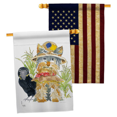 Drapeau de maison en polyester à 2 côtés Yorkshire Scarecrow