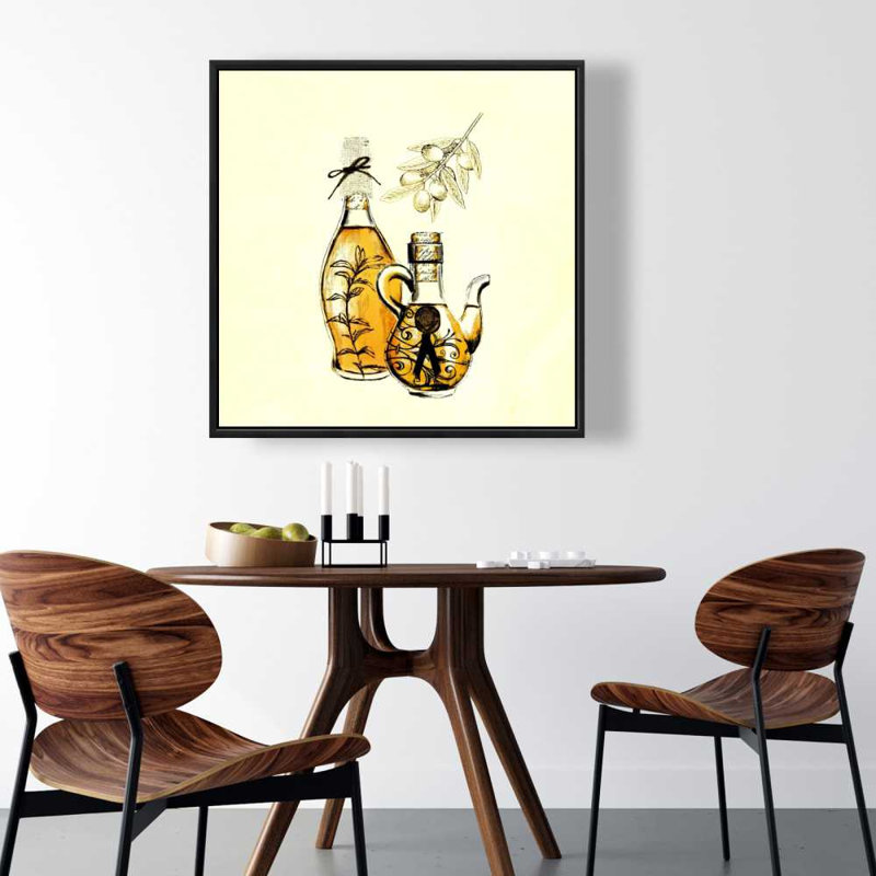 Deux bouteilles d'huile d'olive