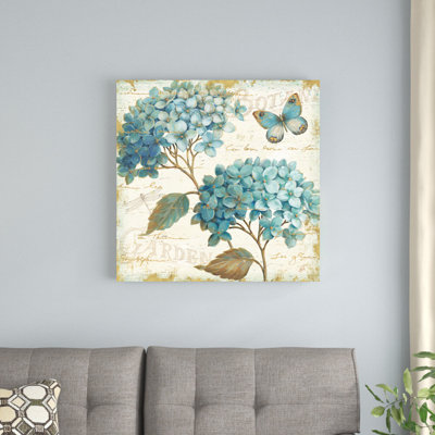 «Blue Garden V» par Daphne Brissonnet, reproduction d'art sur toile tendue