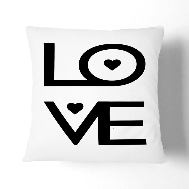 Square Cushion, 55cm H x 55cm W x 20cm D, White