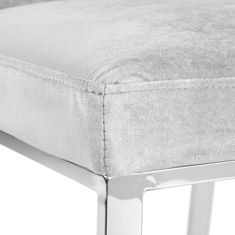 Chaise de salle à manger Coady Misty, Argent argent, Argent argent, Gris